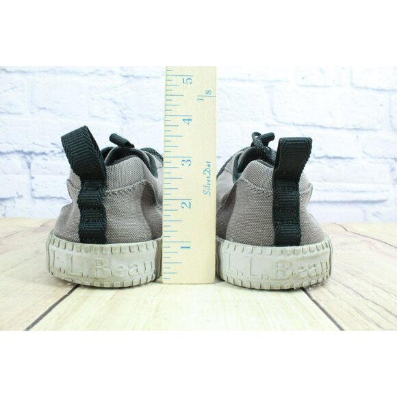 LL Bean Gray Canvas Eco Woods Lace Up Comfort Cushioned Sneaker Shoes Size 8 M - Picture 6 of 9